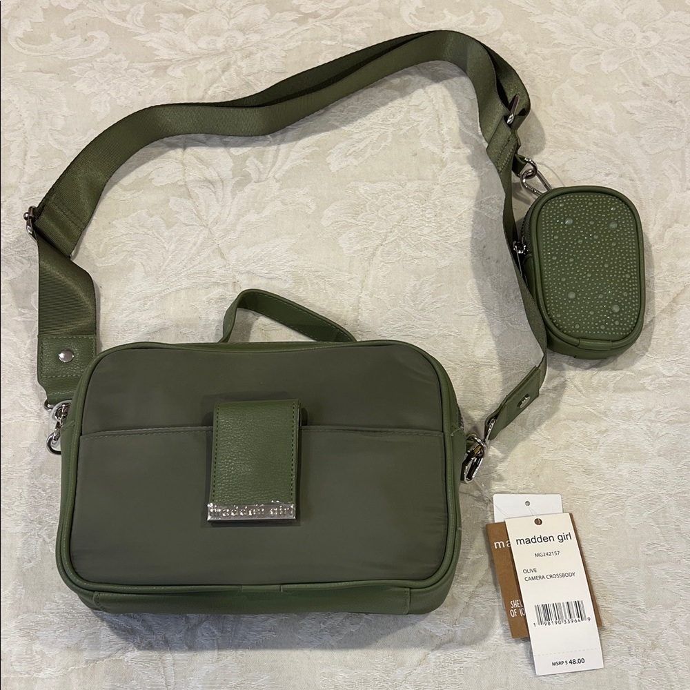 Madden Girl Sage Green Messenger Bag